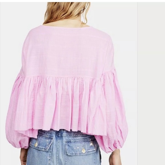 beaumont mews cropped peasant top